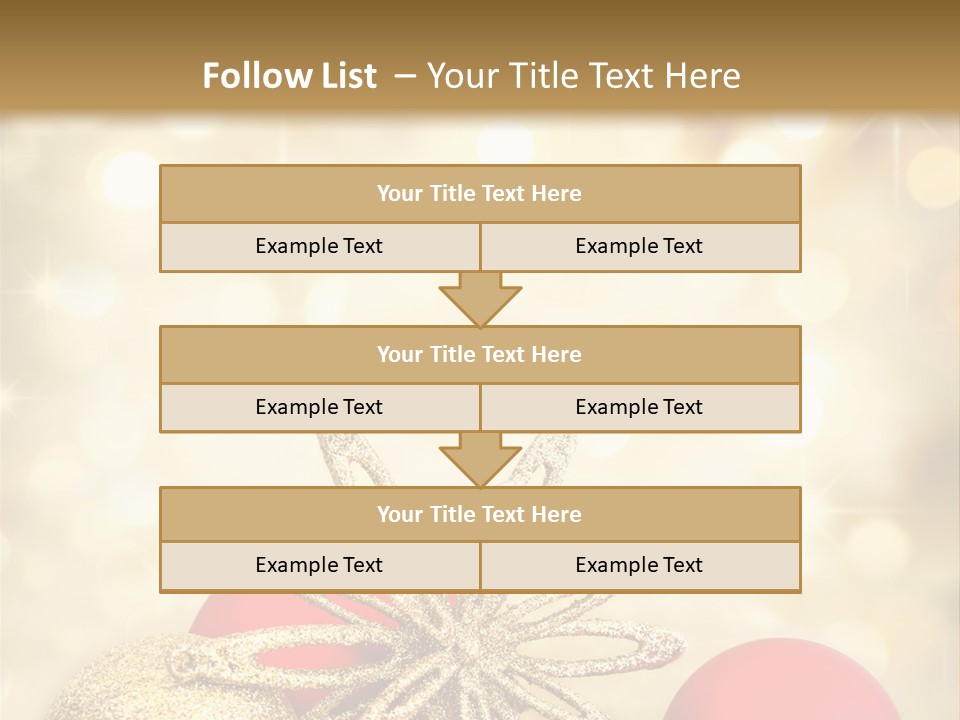 Blurred Golden Seasonal PowerPoint Template