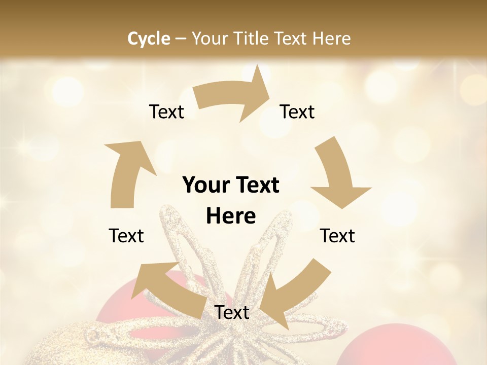 Blurred Golden Seasonal PowerPoint Template