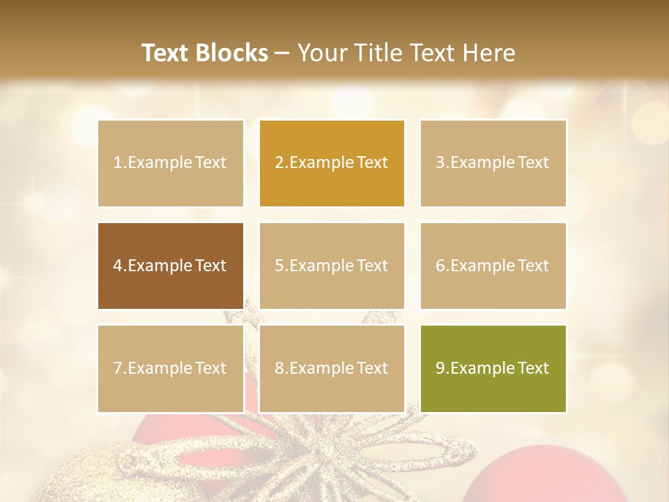 Blurred Golden Seasonal PowerPoint Template