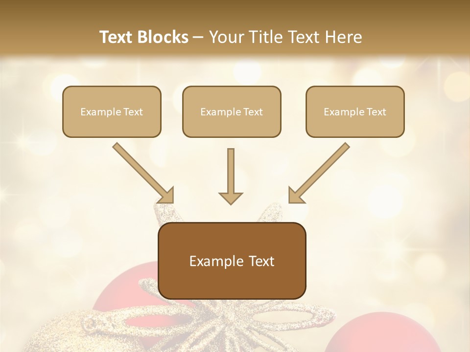 Blurred Golden Seasonal PowerPoint Template
