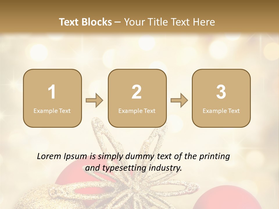 Blurred Golden Seasonal PowerPoint Template