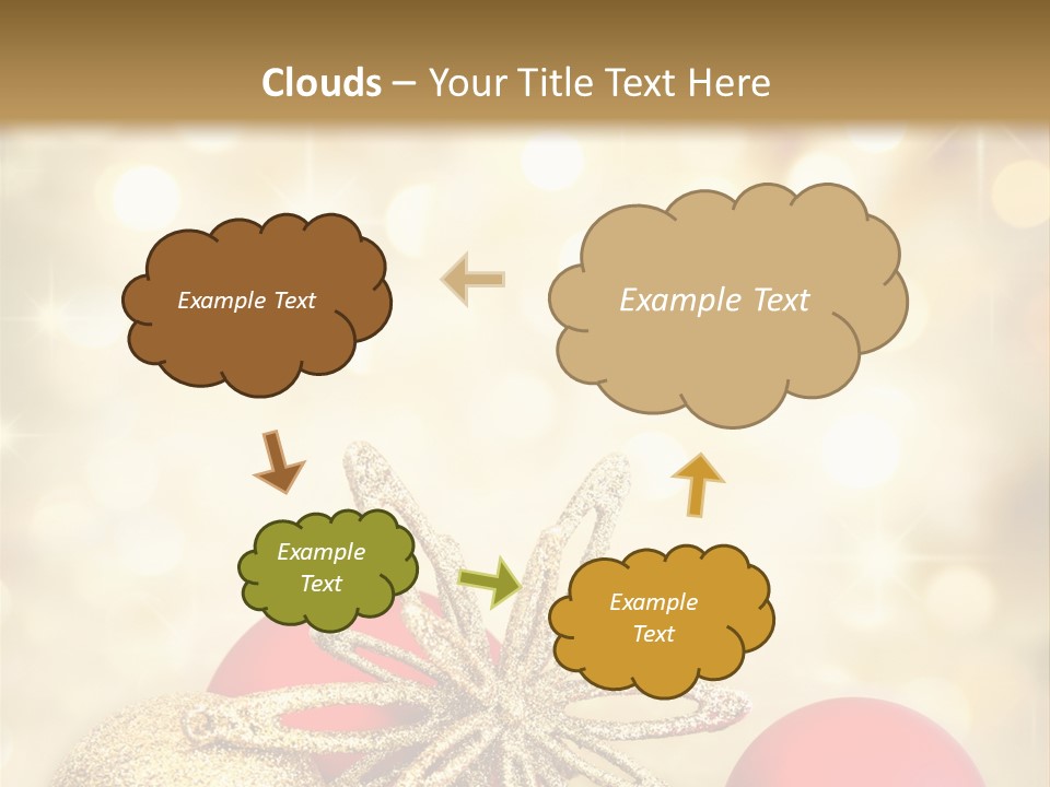 Blurred Golden Seasonal PowerPoint Template