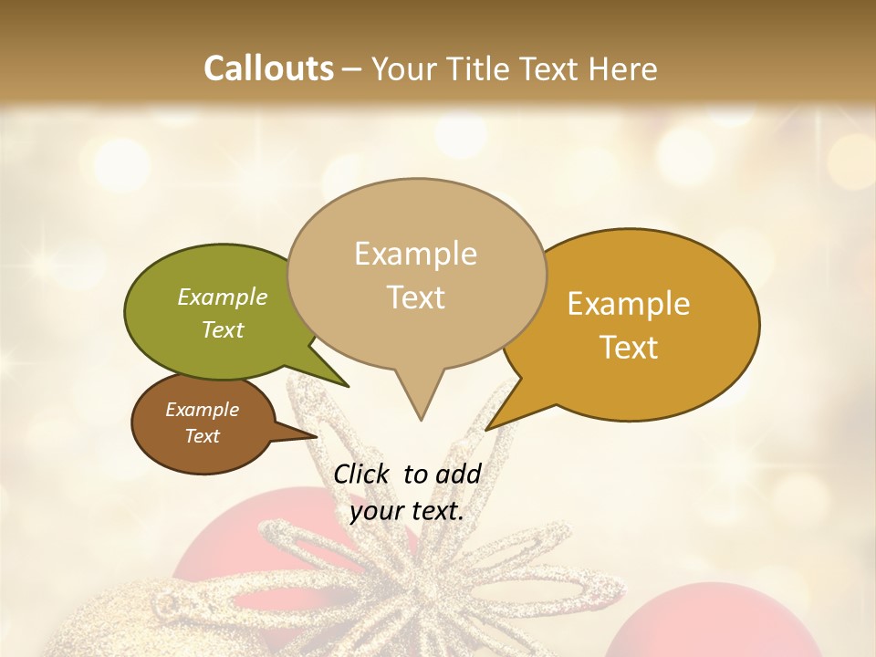 Blurred Golden Seasonal PowerPoint Template