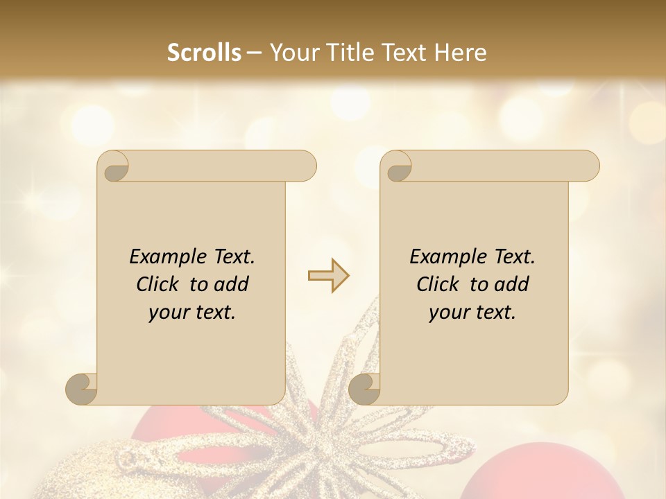 Blurred Golden Seasonal PowerPoint Template