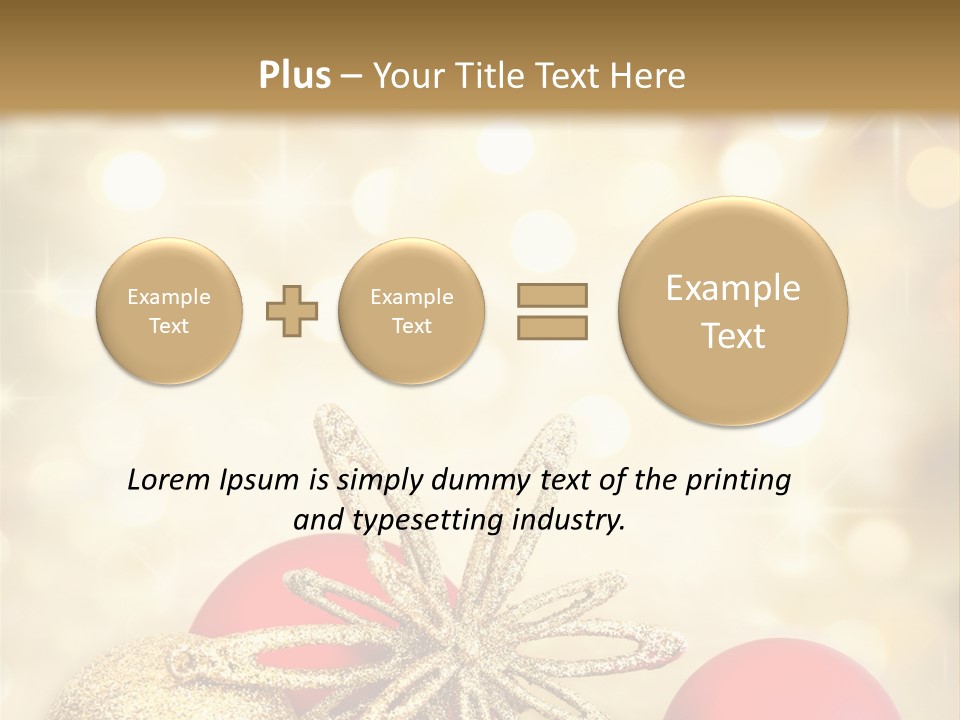 Blurred Golden Seasonal PowerPoint Template