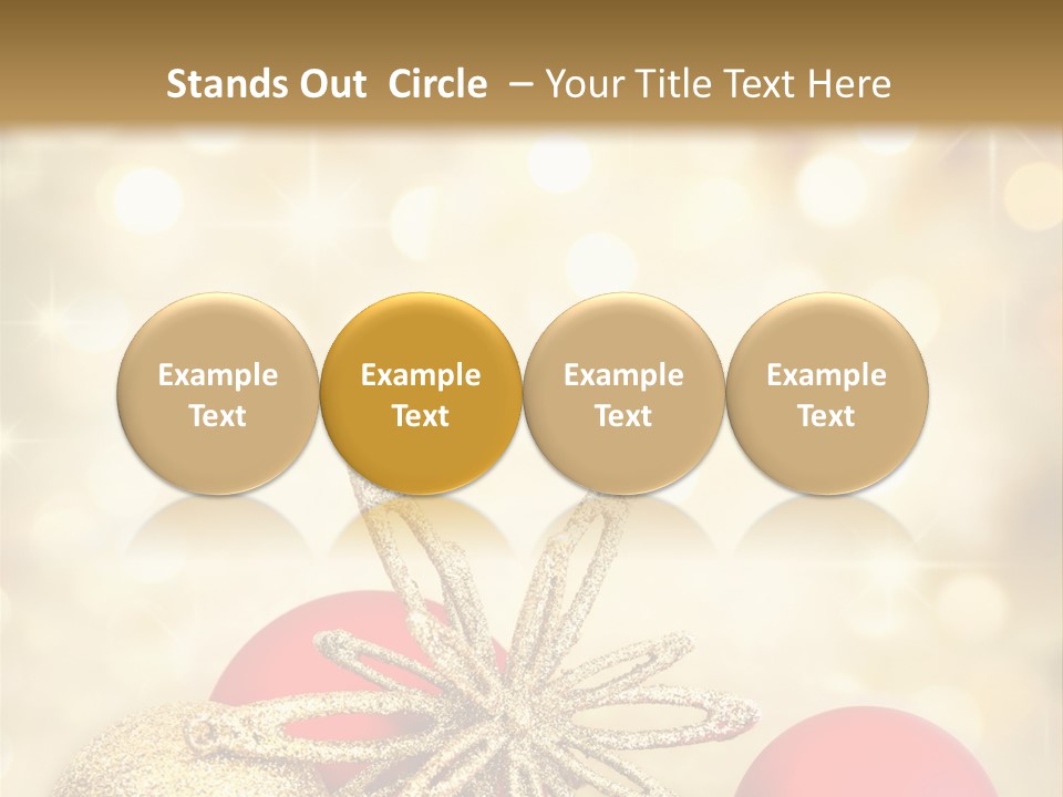 Blurred Golden Seasonal PowerPoint Template