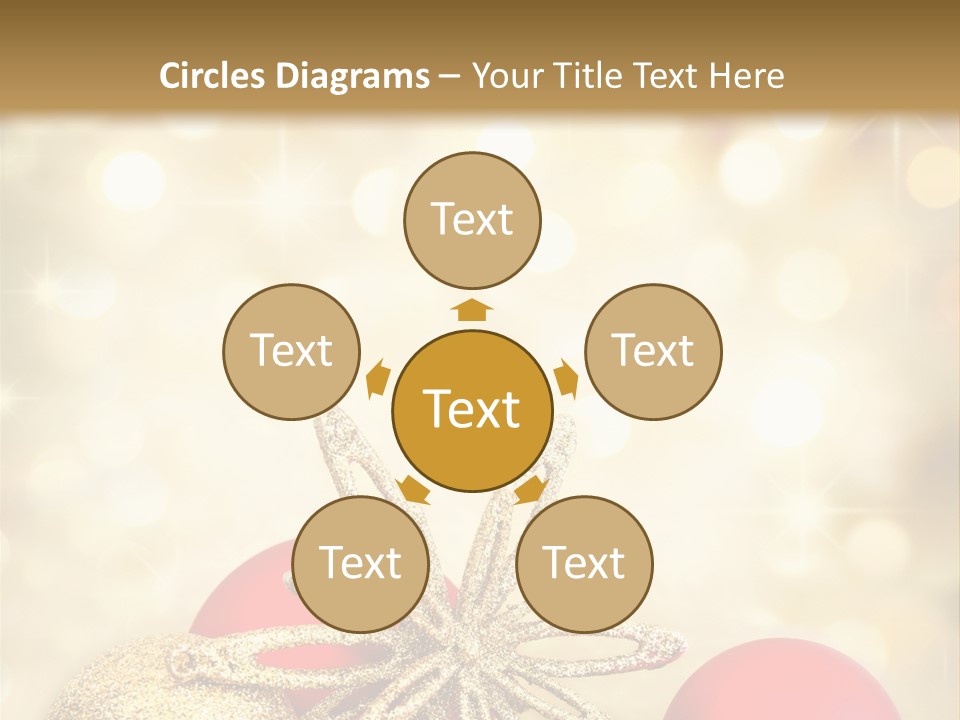 Blurred Golden Seasonal PowerPoint Template