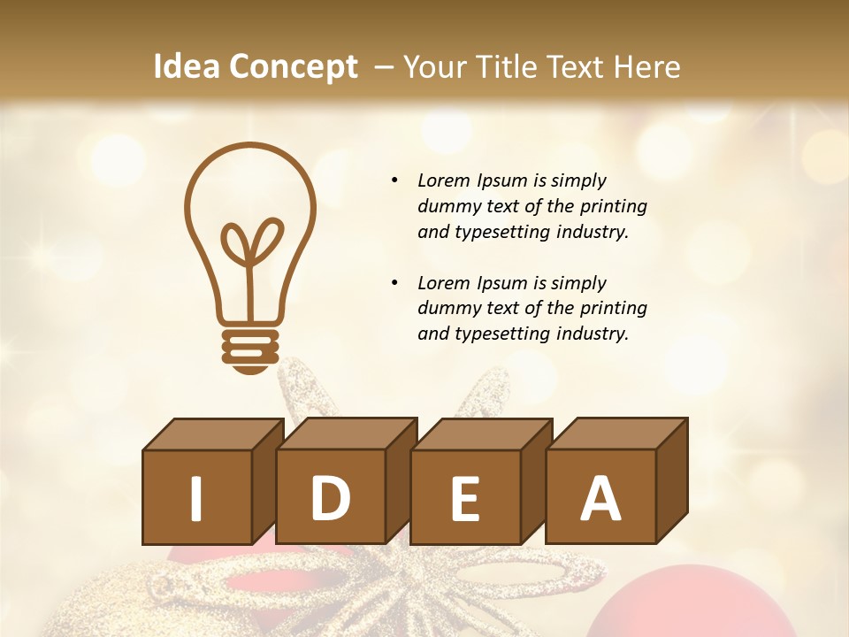 Blurred Golden Seasonal PowerPoint Template