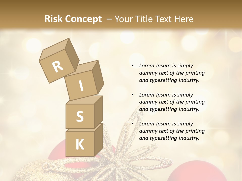 Blurred Golden Seasonal PowerPoint Template