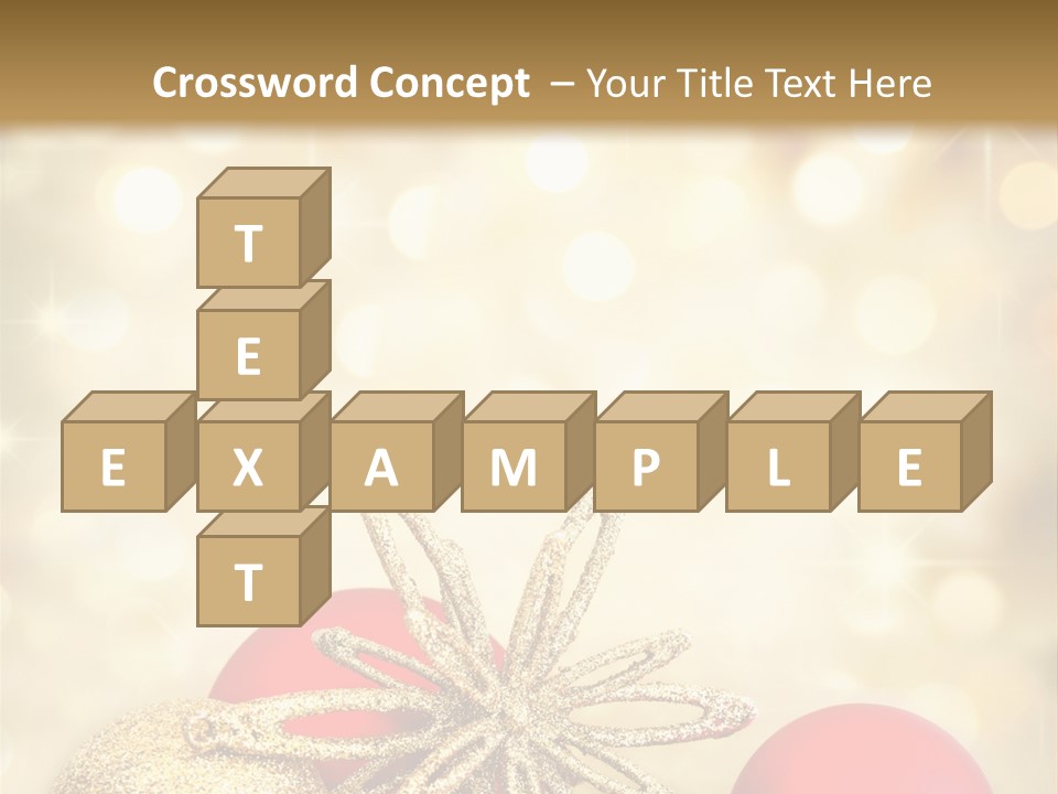 Blurred Golden Seasonal PowerPoint Template