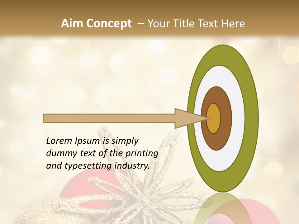 Blurred Golden Seasonal PowerPoint Template