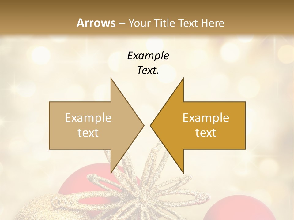 Blurred Golden Seasonal PowerPoint Template