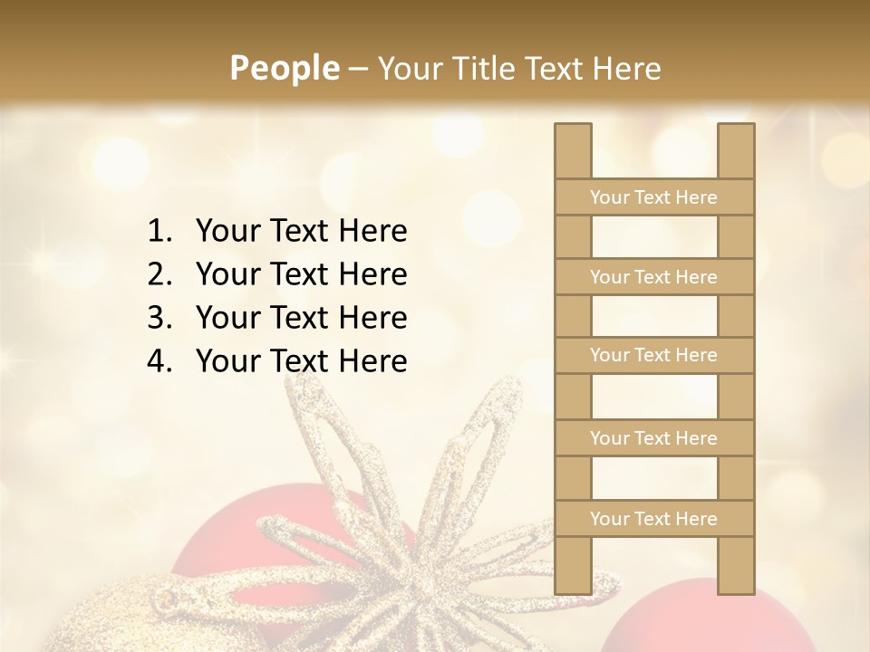 Blurred Golden Seasonal PowerPoint Template