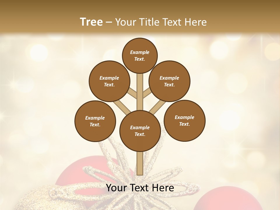 Blurred Golden Seasonal PowerPoint Template