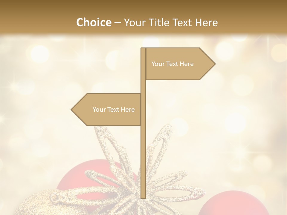 Blurred Golden Seasonal PowerPoint Template