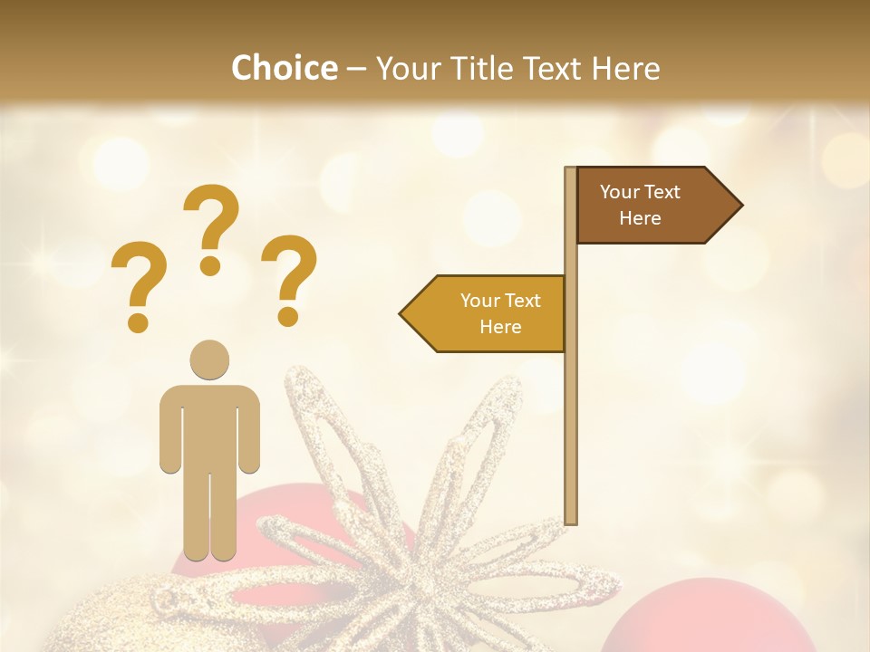 Blurred Golden Seasonal PowerPoint Template