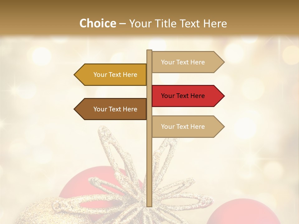 Blurred Golden Seasonal PowerPoint Template
