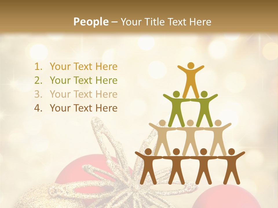 Blurred Golden Seasonal PowerPoint Template
