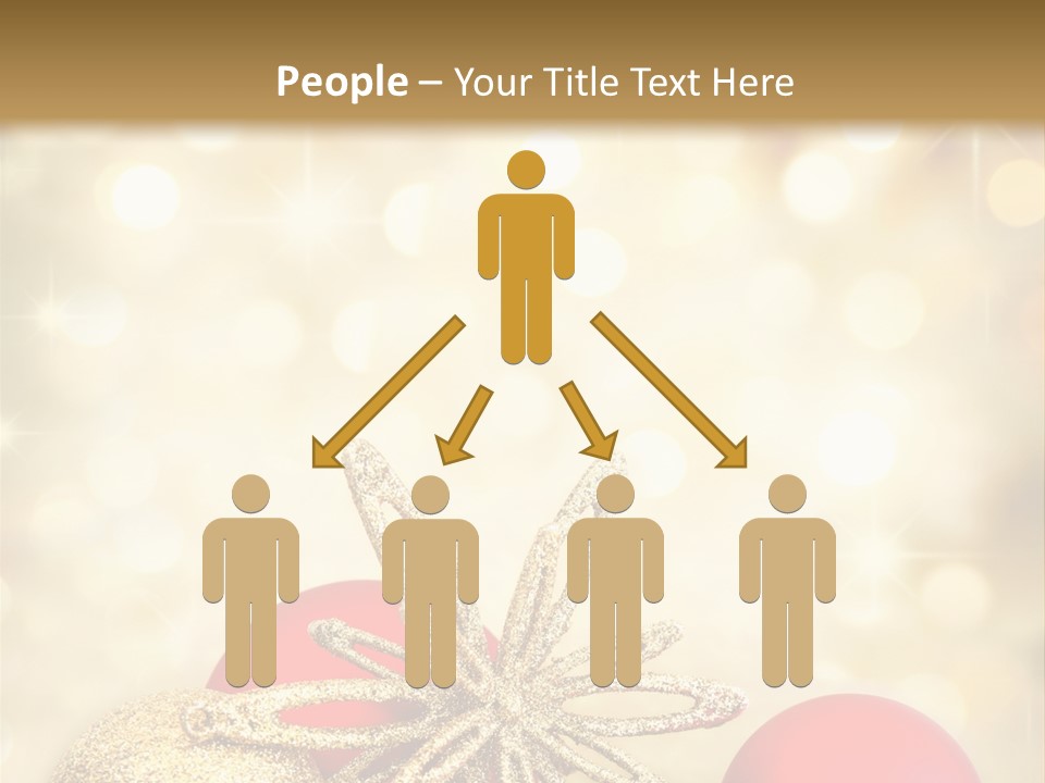 Blurred Golden Seasonal PowerPoint Template
