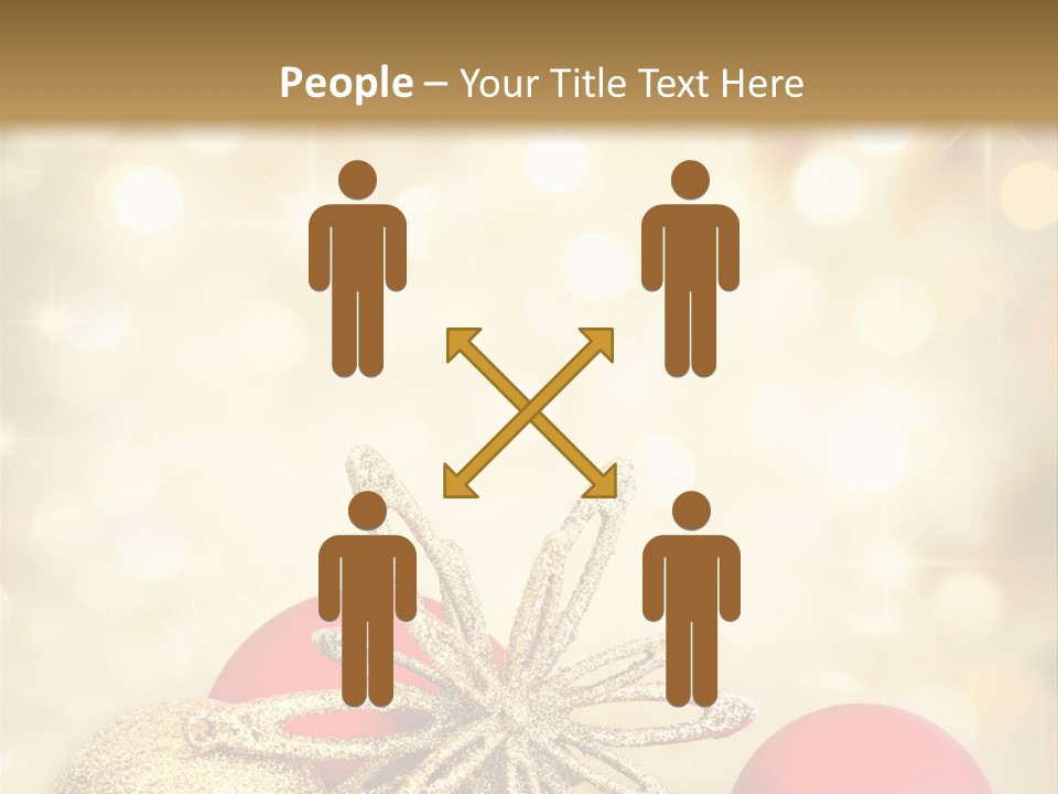 Blurred Golden Seasonal PowerPoint Template