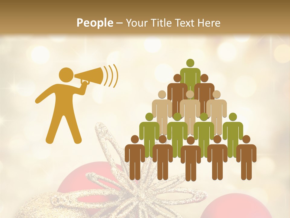 Blurred Golden Seasonal PowerPoint Template