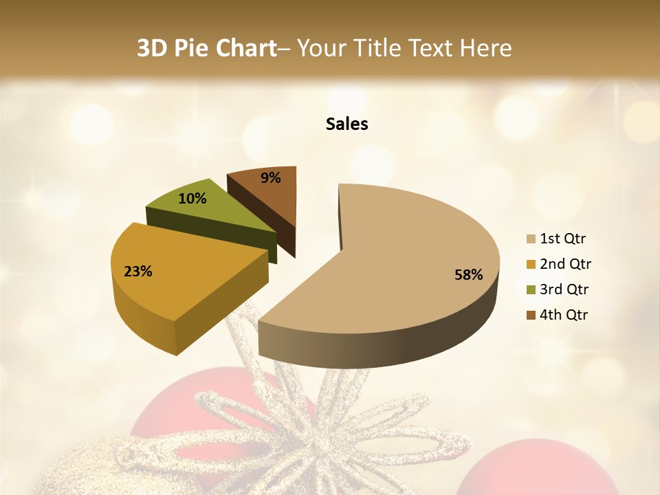 Blurred Golden Seasonal PowerPoint Template
