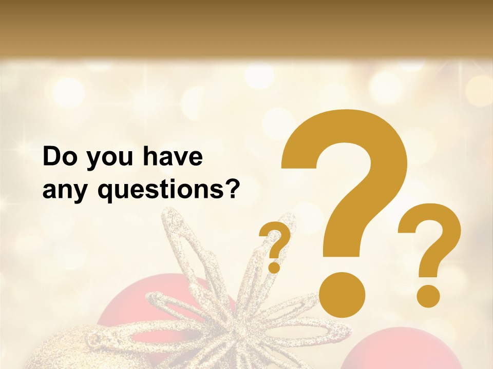 Blurred Golden Seasonal PowerPoint Template