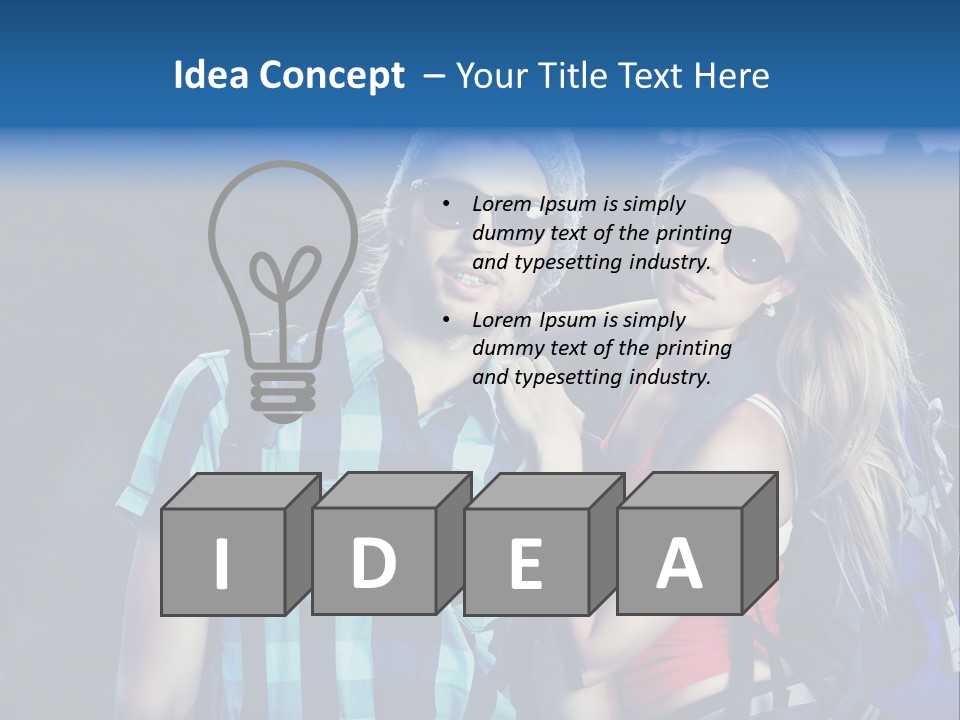 Sport Travel Sunglasses PowerPoint Template