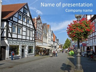 City Centre Architecture Renaissance PowerPoint Template