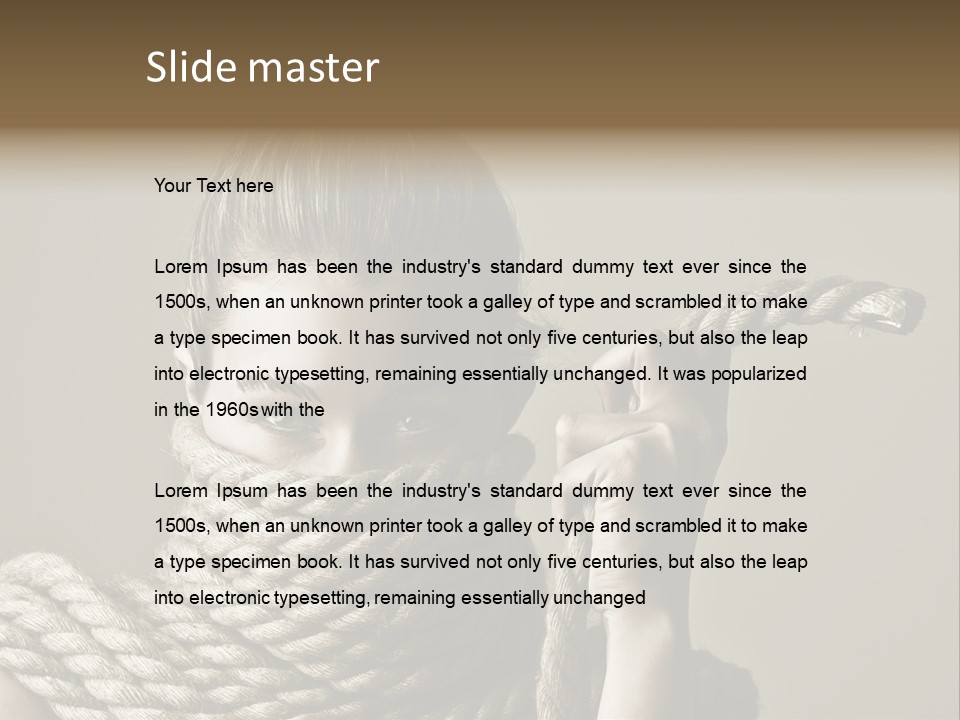Stuck Person Constrain PowerPoint Template
