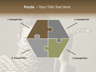 Stuck Person Constrain PowerPoint Template