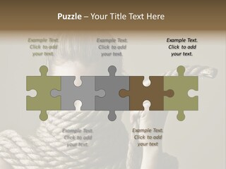 Stuck Person Constrain PowerPoint Template