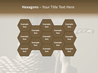 Stuck Person Constrain PowerPoint Template