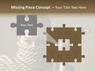 Stuck Person Constrain PowerPoint Template