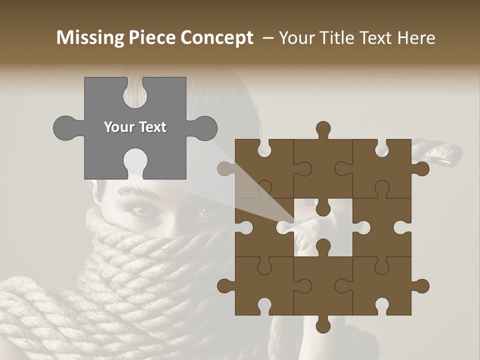 Stuck Person Constrain PowerPoint Template