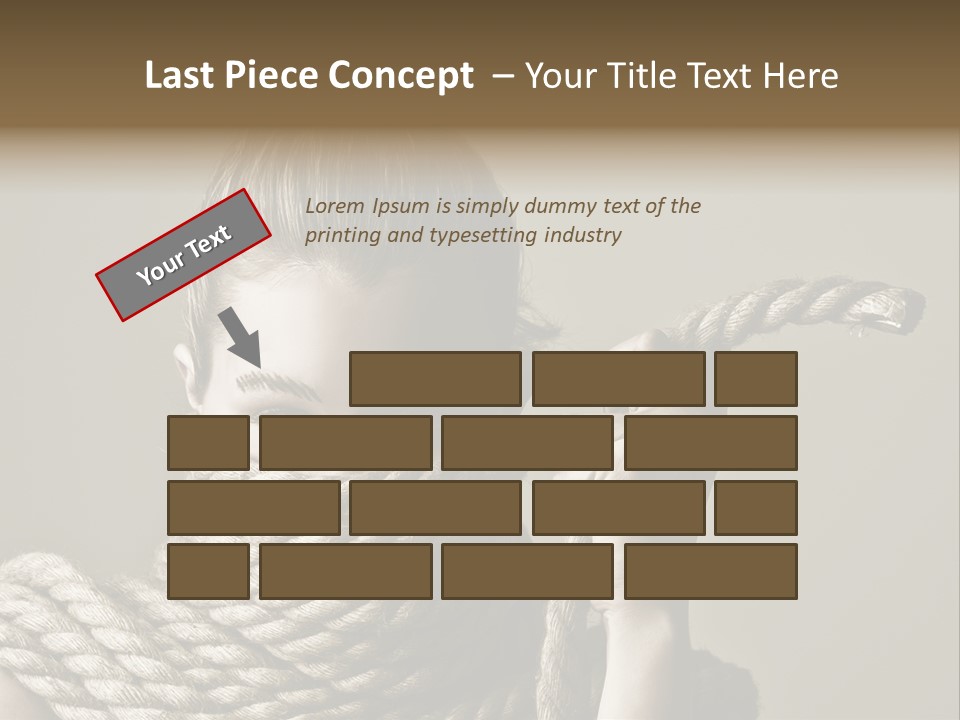 Stuck Person Constrain PowerPoint Template