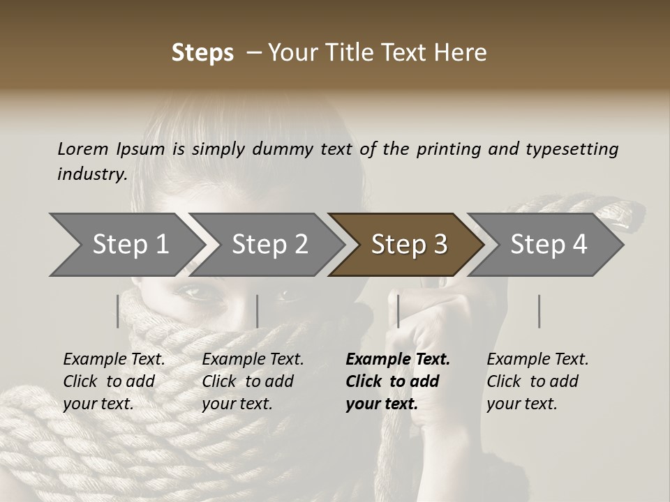 Stuck Person Constrain PowerPoint Template