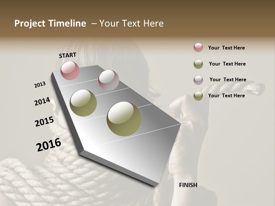 Stuck Person Constrain PowerPoint Template