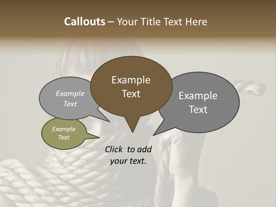 Stuck Person Constrain PowerPoint Template