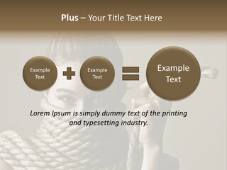 Stuck Person Constrain PowerPoint Template