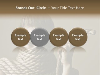 Stuck Person Constrain PowerPoint Template