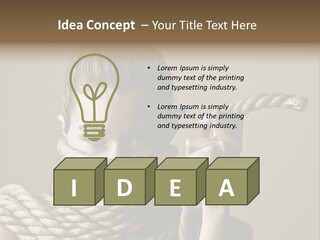 Stuck Person Constrain PowerPoint Template