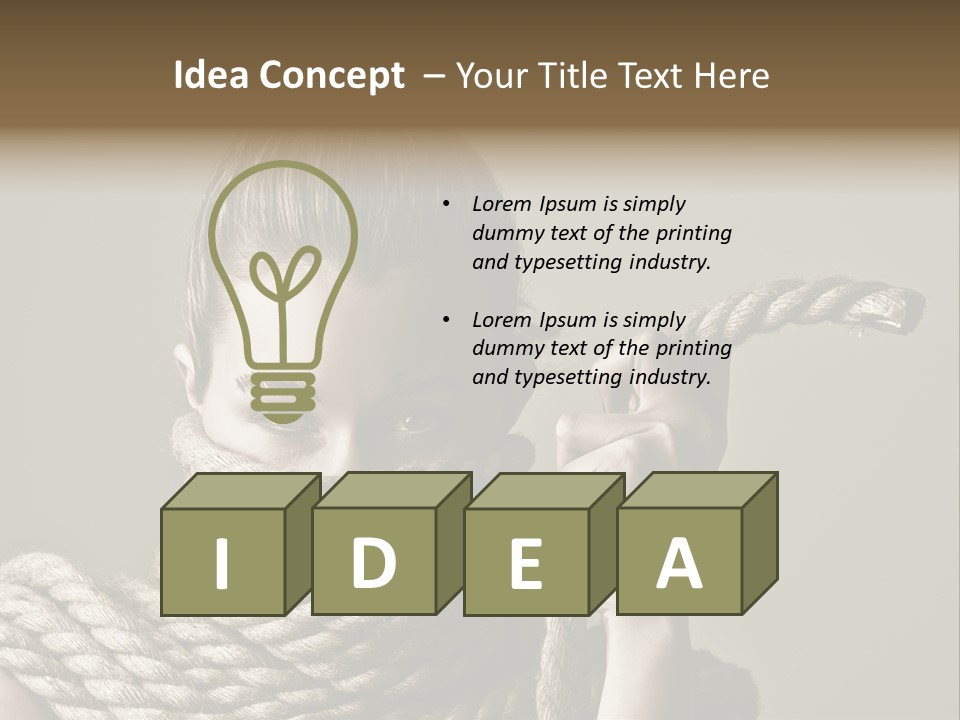 Stuck Person Constrain PowerPoint Template