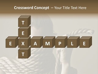 Stuck Person Constrain PowerPoint Template
