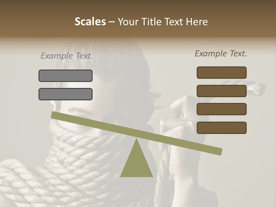 Stuck Person Constrain PowerPoint Template
