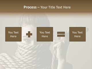 Stuck Person Constrain PowerPoint Template