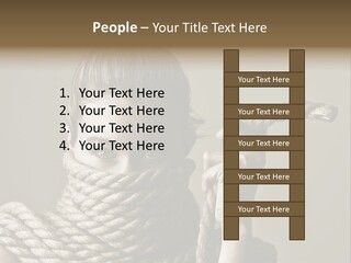 Stuck Person Constrain PowerPoint Template
