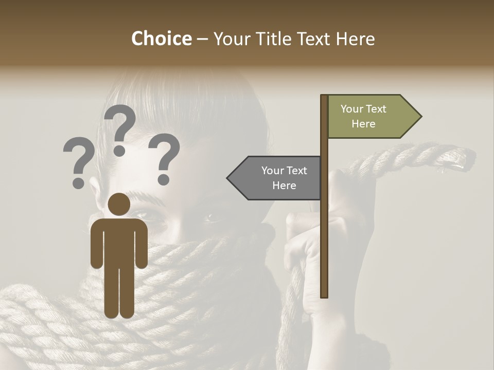 Stuck Person Constrain PowerPoint Template