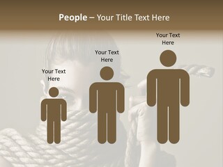 Stuck Person Constrain PowerPoint Template