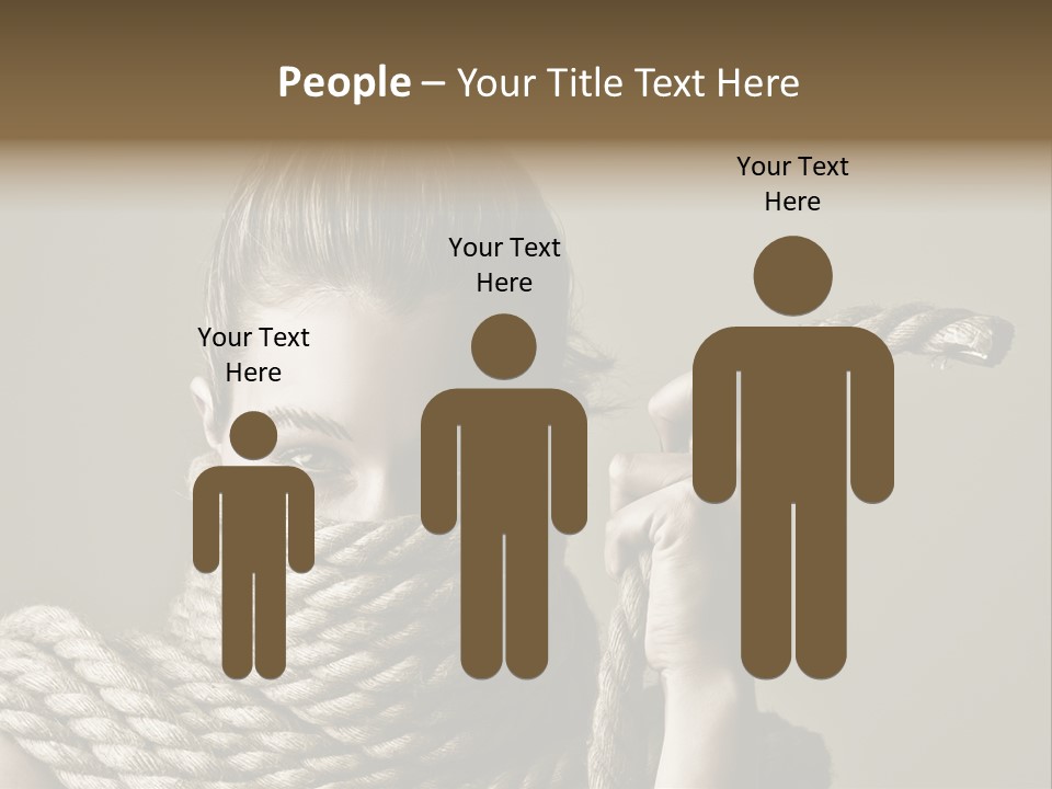 Stuck Person Constrain PowerPoint Template